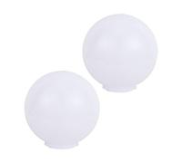 Vaguelly 2pcs Acrylic Outdoor Round Ball Lampshades Lamp Pendant Covers for Home Decor Easy Installation Replacement Globe Light Shade