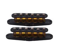 Vaguelly 2pcs Alnico Magnetic Steel Humbucker Pickup Bobbin Covers Plastic Slug Guitar Accessories for Electric Guitar Parts Replacement