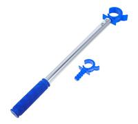 Vaguelly 2Pcs Aluminum Alloy Window Opening Poles with Anodized Silver and Blue Ends Practical Awning Window Rods for Living Room Kitchen and Closers