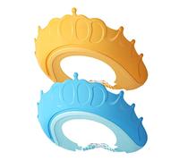 Vaguelly 2pcs Baby Shower Cap Shield Children Shower Hat Adjustable Soft Pp Bath Visor Prevents Shampoo and Water Entering Eyes Ears Mouth Odorless Hair Washing