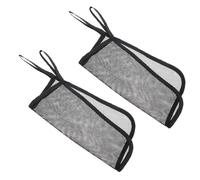 Vaguelly 2pcs Baby Stroller Accessories Portable Side Sling Bag Mesh Organizer for Baby Stroller, Black Polyester Storage Bags for New Parents Outdoor Use, Easy Access to Diapers