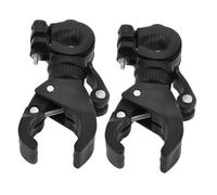 Vaguelly 2pcs Bike Flashlight Mount Holder Clamp - 360° Rotatable Bicycle Torch Light Bracket for Handlebar - Black Bike Light Adapter for Cycling Equipment