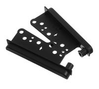 Vaguelly 2pcs Black Abs Stereo Side Trims Brackets Dash Kit for Double Din Radio Installation with Seamless Integration Enhancing Audio Experience for Car Dashboard