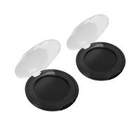 Vaguelly 2pcs Black Fingerprint Ink Pads, Fast-Drying Stamp Ink Pads with No Smudge and Full Pattern Reproduction, PVC Material for Financial Records and Certificates in Administrative