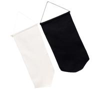 Vaguelly 2pcs Black Polyester Cotton and Wood Badge Collection Display Pennant Banner for Storage and Display of Brooches and Medals, for DIY Craft Scene Decors and Wall Hanging