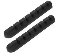 Vaguelly 2pcs Black Silicone Cable Clips with Peel and Stick Adhesive, Cord Organizer Clips for Desktop and Home Office Cable Management on Smooth Surfaces