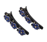 Vaguelly 2pcs Braided Hair Clips with Elegant Five-petal Flower Design Lightweight Multipurpose Side Barrettes for Women and Gentle Styling Accessories for Braids and Updos