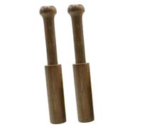 Vaguelly 2pcs Buddha Singing Bowl Mallet Wooden Sound Bowl Striker Tibetan Stick Meditation Accessories Large Knocking Rod Simple Handle Design