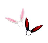 Vaguelly 2pcs Bunny Ear Headbands Animal Ear Hairbands Durable Party Hair Hoops for Cosplay Festival Accessories Eye Catching for Women and Adults