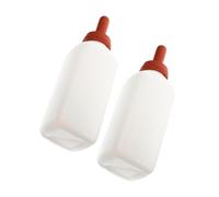 Vaguelly 2pcs Calf Nursing Bottle with Rubber Nipple Vertical Feeding Device for Goats Lambs and Small Animals Easy to Clean and Store for Farm Use