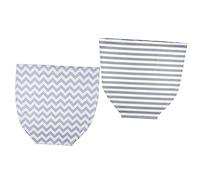 Vaguelly 2pcs Car Seat Canopy Nursing Cover Multi-Functional Breastfeeding Cover for Sun Stroller Boy Girl Carrier Use Grey Stripes Grey Waves