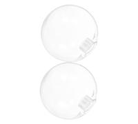 Vaguelly 2pcs Clear Glass Globe Lamp Shades with Base Spherical Light Bulb Covers Soft Lighting for Bedroom Dining Transparent Modern Lamp Covers for Indoor Decor