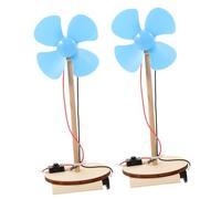 Vaguelly 2pcs DIY Motor Fan Science Experiment Kit Portable Mini Fan Materials for Hands Learning Safe Educational present for Random Color