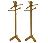 Vaguelly 2pcs Dollhouse Hat Coat Rack Stand Mini Clothes Rack 1:12 Scale Vintage Hat Stand Miniature Clothes Hanger for Dollhouse Accessories