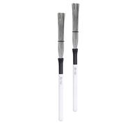 Vaguelly 2pcs Drum Brushes Wooden Handle Steel Wire for Jazz Drums Percussion Brush for Enhanced Articulation and Volume in Music Performance