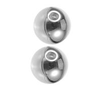 Vaguelly 2pcs Electroplated Smoky Glass Globe Lampshade for Fittings Round Pendant Light Shades Sphere Lamp Covers for Home Decoration and Even Illumination