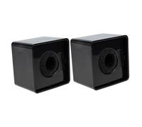 Vaguelly 2pcs Fall Microphone Logo Flags Cube Shaped Mic Mark Abs Material Mic Logo Station for Reporting Scenarios