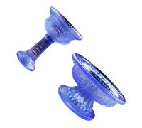 Vaguelly 2pcs Glass Holy Cups Set Blue Glass Anti-Aging Feature for Household Buddha Water Offering