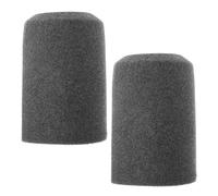 Vaguelly 2pcs Gray Flocked Foam Microphone Covers Compatible with Fifine K688, Soft Mic Windscreens for Podcast, Recording, and Dj Stage Accessories