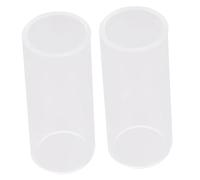 Vaguelly 2pcs Guitar Finger Cots Glass Slide Bottleneck for Acoustic Guitar Standard for Finger Slide Use