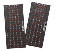 Vaguelly 2pcs Guitar Fretboard Stickers for Beginners Practical Fret Guide Label Note Decals for Learning Guitar for Practice Sessions