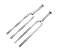 Vaguelly 2pcs Guitar Tuning Forks a 440hz Standard Silver Tone Forks Musical Accessories for Instrument Tuning