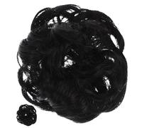 Vaguelly 2pcs Hair Bun Extensions for Women Natural Black Messy Bun Hairpiece Fake Hair Chignon with Volume and Fullness for Daily Wear Wedding Party Office and Special Occasions