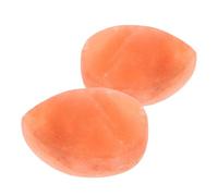 Vaguelly 2pcs Hand Carved Himalayan Salt Soap Bar Shapes Exfoliating Mineral Scrub Massage Stones Detox Body Spa Tool for Foot Care and Relaxation