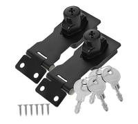 Vaguelly 2pcs Heavy Duty Stainless Steel Barrel Bolt Latch Locks for Cabinet Door Security with Keys Easy to Install Black Locking Latches for Bedroom and Home