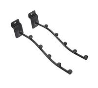 Vaguelly 2pcs Iron Flute Stand Holder with Groove Design Black Sturdy Flute Hanging Rack and Interior Decor Easy to Install