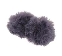 Vaguelly 2pcs Lavalier Microphone Windscreen Muff Cover 1cm Mic Wind Screen Furry Wind Shield for Wireless Lav Mic Accessories Gray