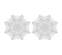 Vaguelly 2pcs Mandala Wall Stickers Decorative Self-Adhesive PVC Wall Decals Ethnic Style No Damage and Easy to Remove for Window Or Home Decor