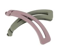 Vaguelly 2pcs Matte Dark Green and Purple Grey Banana Hair Clips for Thick and Thin Hair Heavy Duty French Banana Clip Ponytail Holder for Women and Girls
