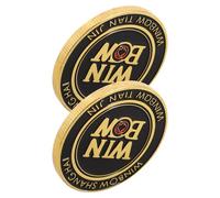 Vaguelly 2pcs Metal Poker Card Guards Poker Cards Protector Decorative Chip Coin for Table Game Accessories Guard Collectible Coin for Men Professional Weight