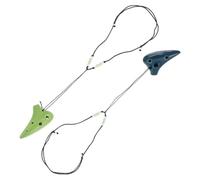 Vaguelly 2pcs Mini Ceramic Ocarinas for Beginners Portable Wind Instruments for Adults Classical Musical Lightweight and Easy to Carry Gift for Day and Birthdays Random Color