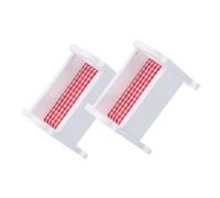 Vaguelly 2pcs Miniature Wooden Doll Crib Small White Cradle Model for Dollhouse Furniture Decor Lightweight Mini Bed with Smooth Surface and Realistic Design