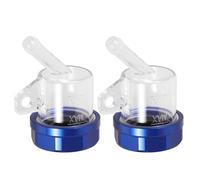 Vaguelly 2pcs Motorcycle Master Cylinder Fluid Reservoir Cups for Rear Brake and Clutch Replacement Oil Tanks for Dirt Bike Scooter Atv Quad Blue