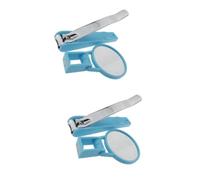 Vaguelly 2pcs Nail Clipper with Glass Ergonomic Design for Safe Nail Care Trimmer for Seniors Comfortable Grip for Newborns