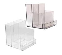 Vaguelly 2pcs Nail Drill Bit Organizer Storage Case Transparent Nail Grinding Head Holder Box PP Material Manicure Tool Storage for Tidy Countertop