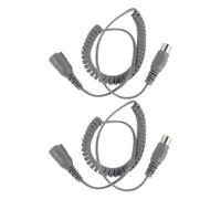 Vaguelly 2Pcs Nail Drill Replacement Motor Cord 30000Rpm Power Cable for Electric Nail Drill Handle Accessories Gray Heat Resistant Suitable for Manicure and Pedicure
