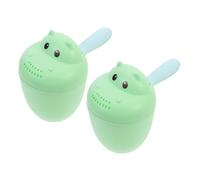 Vaguelly 2pcs Newborn Bathing Essentials Shampoo Cup Hair Rinser Bathing Mug Gentle Flow for Toddlers Non-Slip Handle