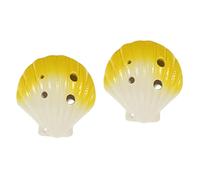 Vaguelly 2pcs Ocarina for Boys and Girls Adults Music Instrument Unique Shell Shape for Learning and Practicing