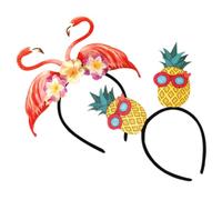 Vaguelly 2pcs Party Headbands Flamingo Pineapple Hair Hoops for Celebrations Lightweight Fun Accessories for Party Decorations
