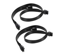 Vaguelly 2pcs Pcie Pin to Dual Pin GPU Power Extension Cables Tinned Copper Braided Durable for Graphics Cards Stable Power Transmission and Optimized Cable Management