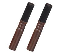 Vaguelly 2pcs Peach Wood Bowl Mallets Buddha Singing Bowl Stick Fine Polishing for Stress Relief