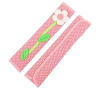 Vaguelly 2pcs Pink Refrigerator Handle Covers Door Knob Gloves Made of Polyester with Comfortable Feel and Adhesive Fasteners for Easy Adjustment Suitable for Fridge and Microwave Handles