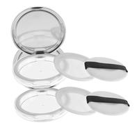 Vaguelly 2pcs Plastic Empty Case Makeup Box Sifter Tidy Your Counter for Travel