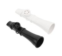 Vaguelly 2pcs Plastic Kazoos for Adults Black and White Musical Instruments Play Beginner-friendly Kazoo for Parties Family Fun and Music Performances