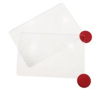 Vaguelly 2pcs Plastic Magnifier Cards for Reading, Flexible Full Sheet Coverage Magnifying Glasses, Daily Book Reading Aid and Inspecting Fine Print on Pharmaceutical Labels for Elderly