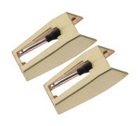Vaguelly 2pcs Player Stylus Phonograph Stylus Needle for Record Player Vintage Turntable Needle Replacement Gold Record Player Needle Turntable Record Needle Set
